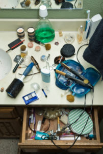 Bathroom clutter