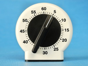 Kitchen timer as organizing tool